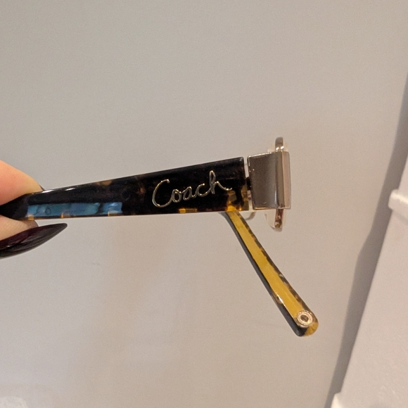 Coach Leopard Pattern Glasses with Gold Accents - Picture 5 of 14
